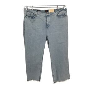 NYDJ Jeans Teresa frayed hem blue size 28W
